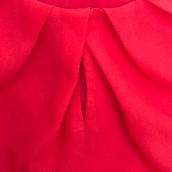 Express Flared Keyhole Neck Red Dress - Picture 3 of 7